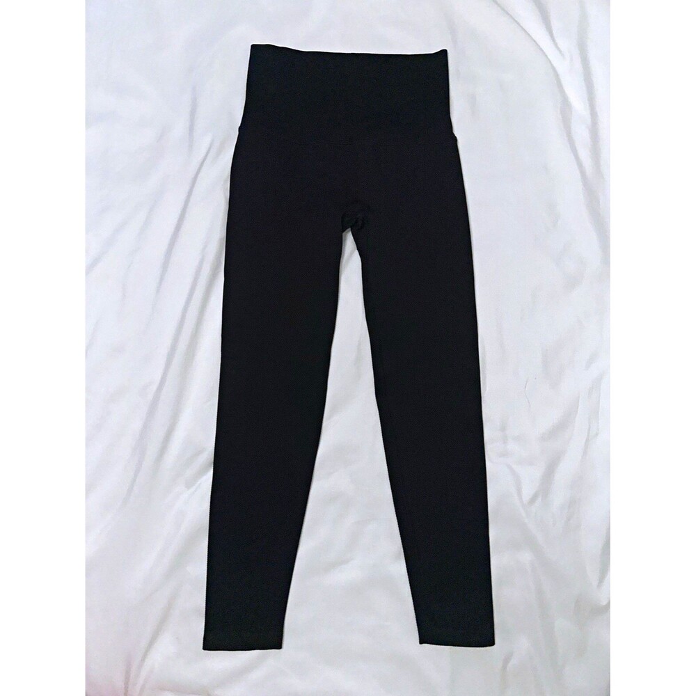 All in Motion Women’s XS Black Solid Ankle Leggings Logo Accent